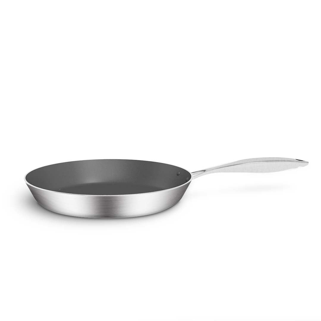 NNEAGS Stainless Steel Fry Pan 24cm 32cm Frying Pan Induction Non Stick Interior-2