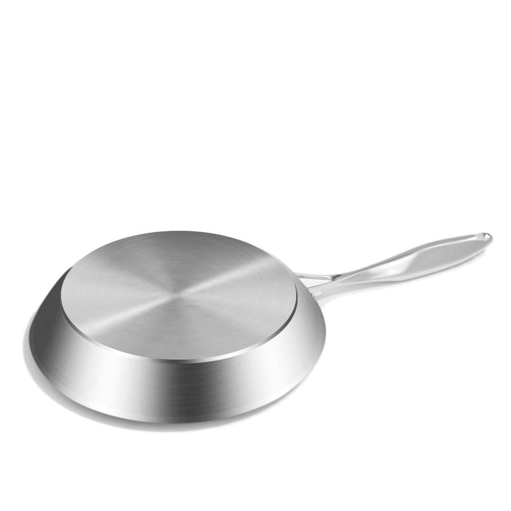 NNEAGS Stainless Steel Fry Pan 24cm 32cm Frying Pan Induction Non Stick Interior-4