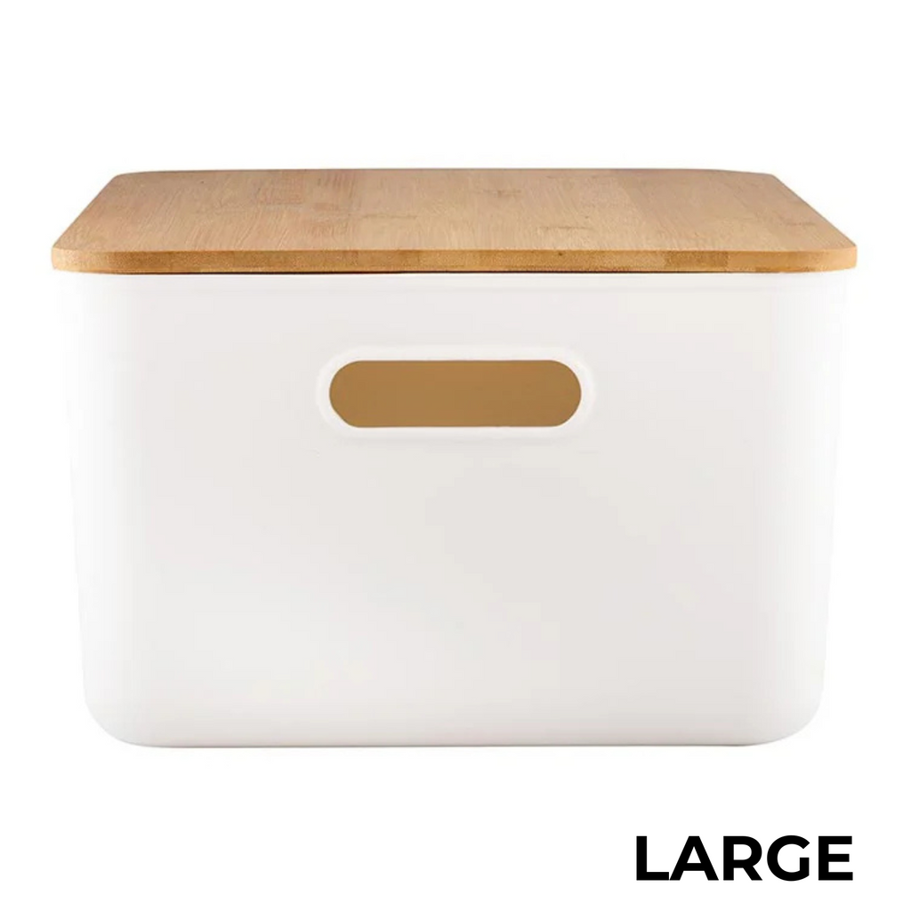 Plastic & Bamboo Storage Containers – Multi-Purpose Organisers