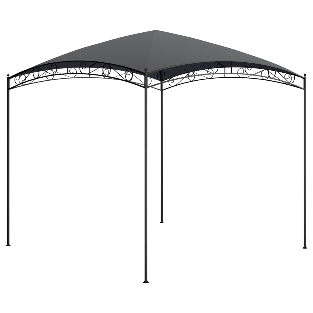 NNEVL Gazebo 3x3x2.65 m Anthracite 180 g/m²-0