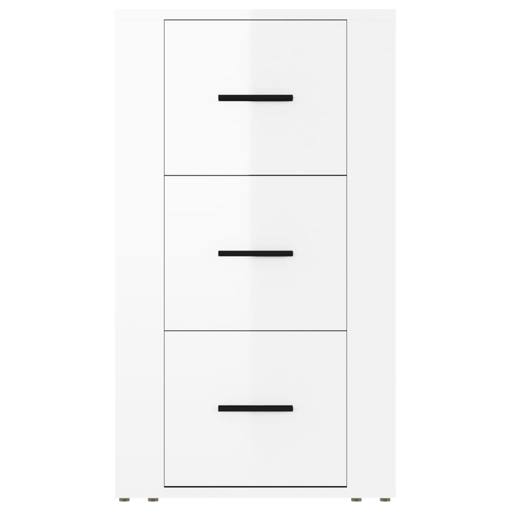 NNEVL Sideboard High Gloss White 40x33x70 cm Engineered Wood-2