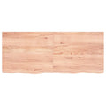 NNEVL Table Top Light Brown 120x50x4 cm Treated Solid Wood Oak