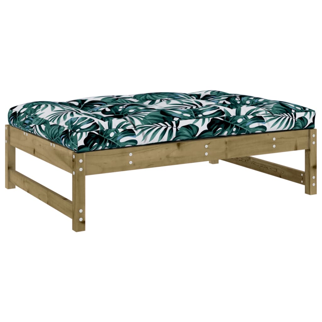 NNEVL 4 Piece Garden Lounge Set with Cushions Impregnated Wood Pine-4