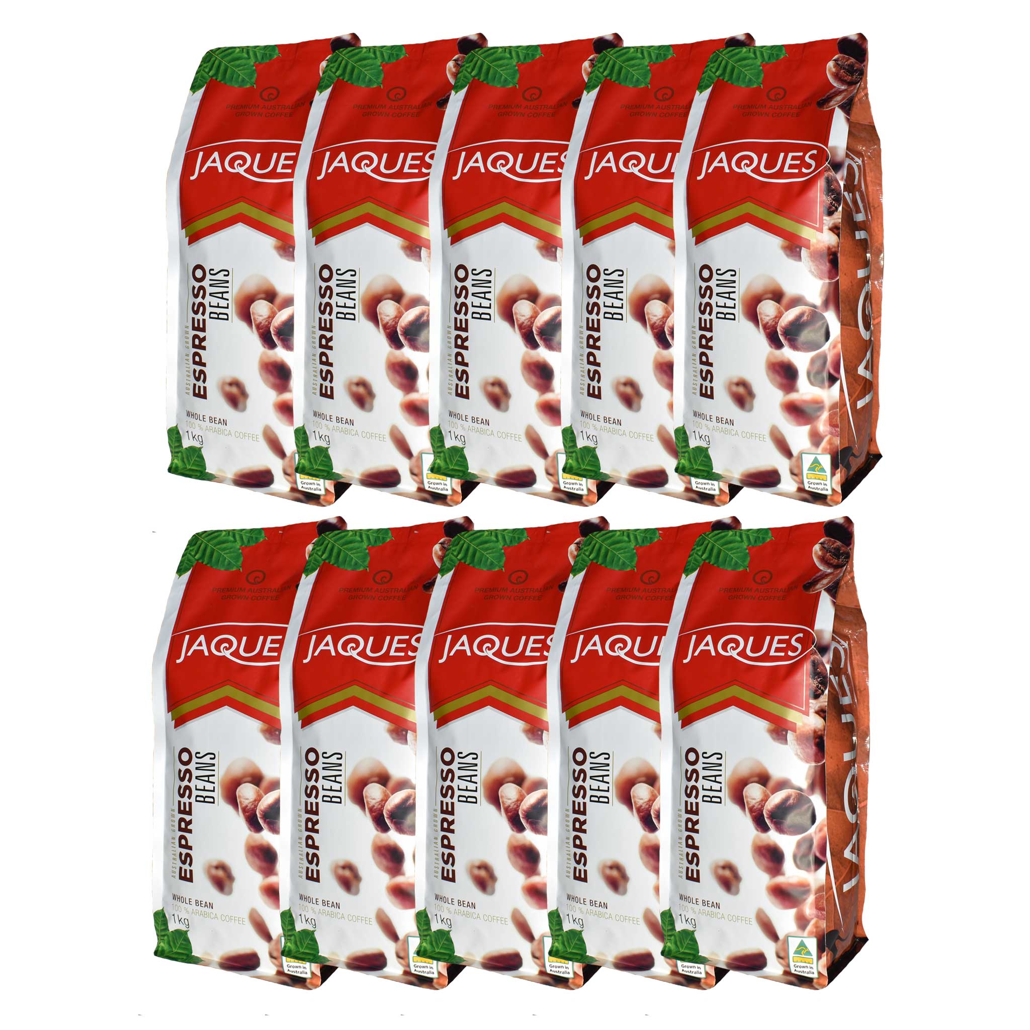 Carton 10 x 1Kg Espresso Roast - Whole Beans (Jaques Coffee)
