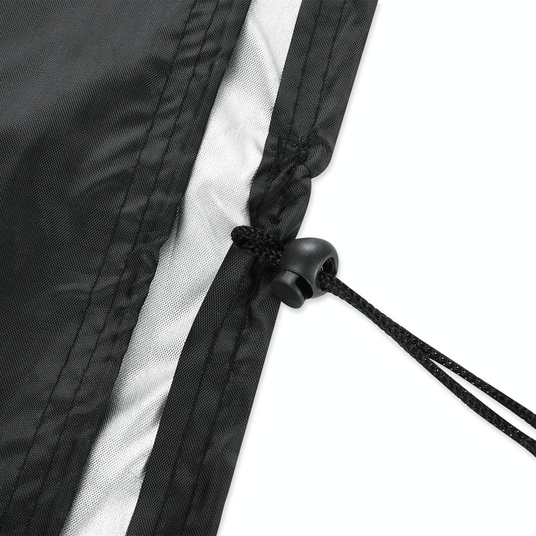 NNEIDS Waterproof 210D Oxford Cloth Bbq Grill Cover - Anti-Uv Dust-Proof Folding - Fits Gas Charcoal Electric - 145X61X117Cm - Black-1