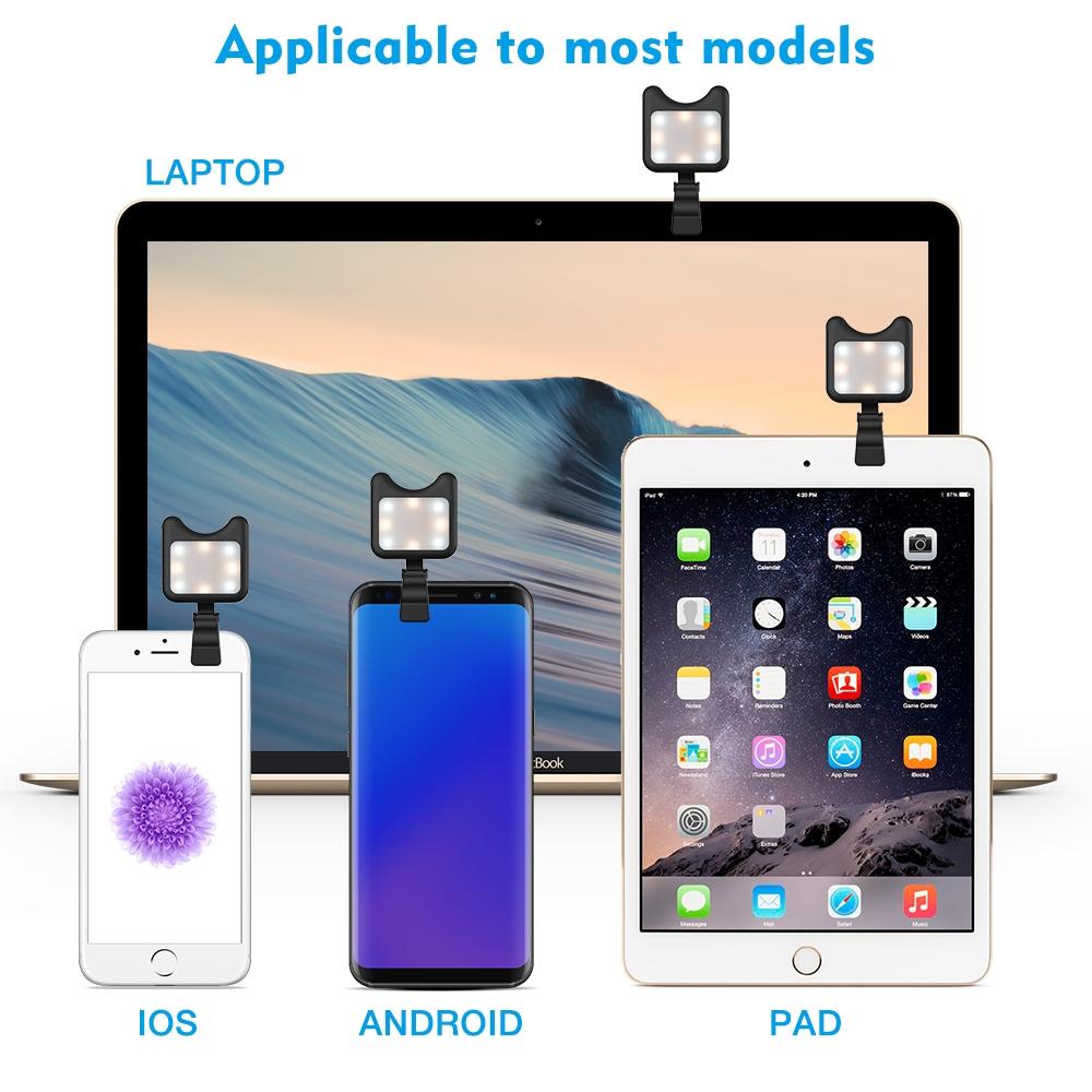 NNEIDS Universal Phone Camera Lens With Selfie Led Light For Smartphones-1