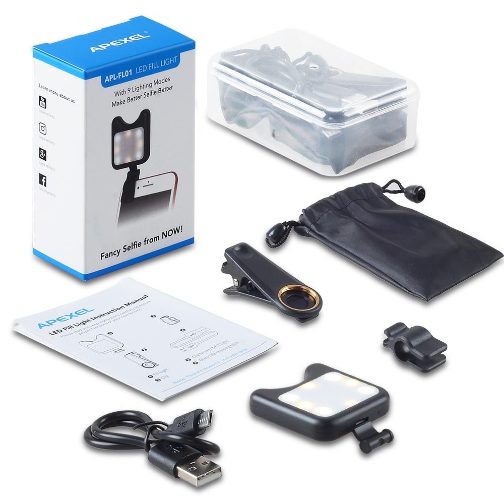 NNEIDS Universal Phone Camera Lens With Selfie Led Light For Smartphones-2