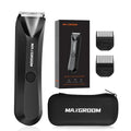Waterproof Body Hair Trimmer SkinSafe Ceramic Blade Black