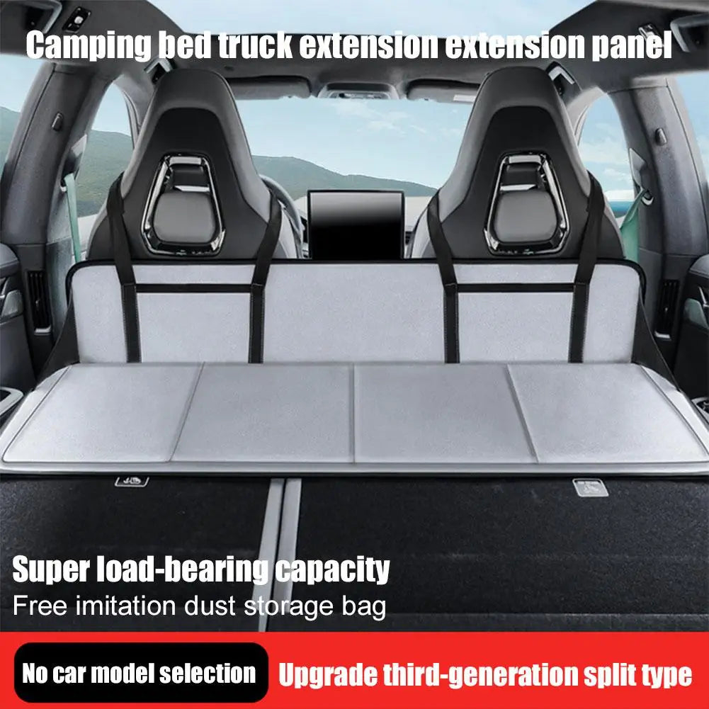 NNEOBA Foldable Car Camping Head Block with Storage Flannel Sleeping Pad Grey-3