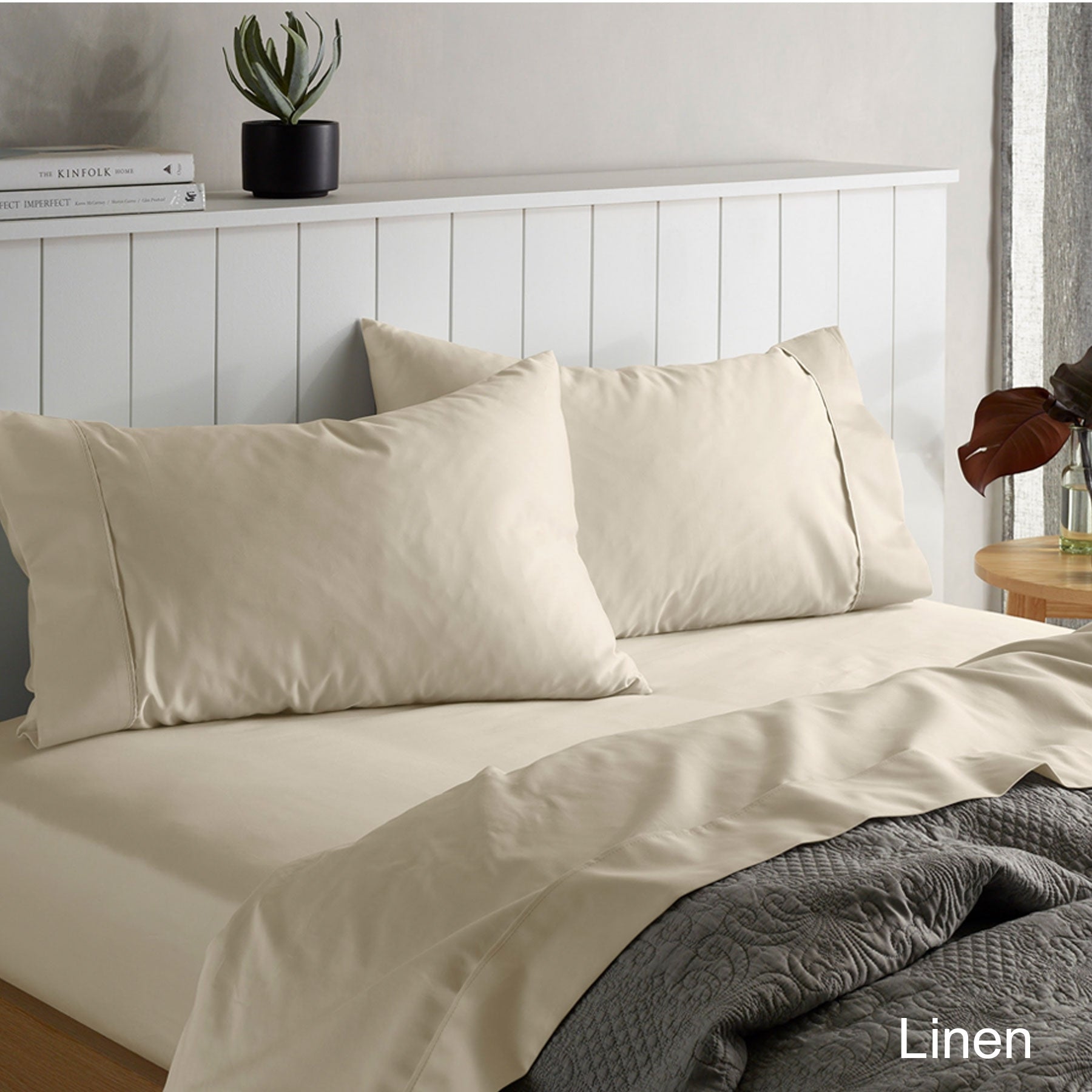 NNEDSZ Accessorize 1500TC Cotton Rich Sheet Set Linen King-0