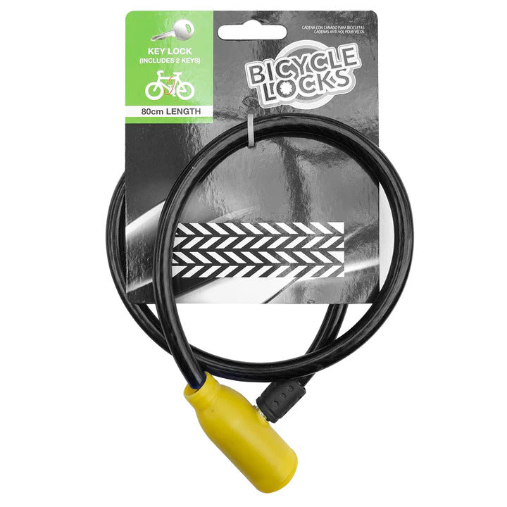 NNEDSZ 80cm Bicycle Lock with Keys Bike Scooter-1