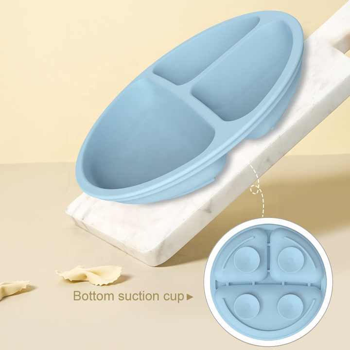 NNEDSZ Pink 1525# Silicone Baby Feeding Set - Suction Plate, Bib, Cup & Utensils | BPA-Free Baby Tableware-3