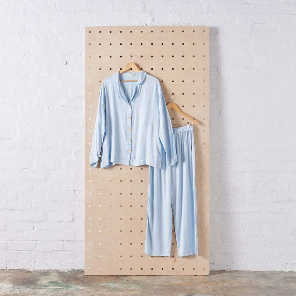 Bamboo Pyjama - Classic Set in Baby Blue