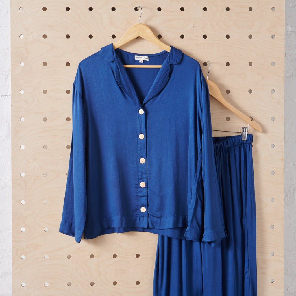 Bamboo Pyjama - Classic Set in Navy