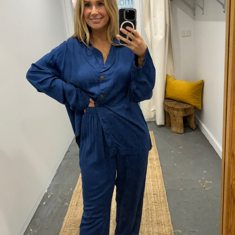 Bamboo Pyjama - Classic Set in Navy