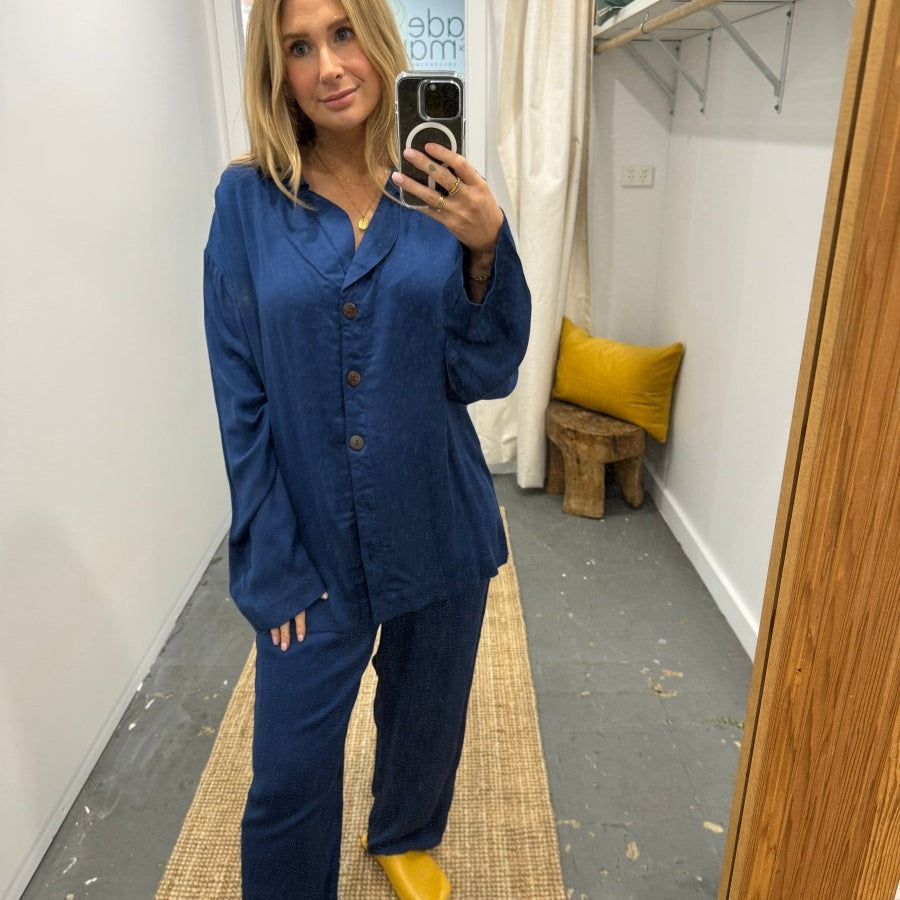 Bamboo Pyjama - Classic Set in Navy