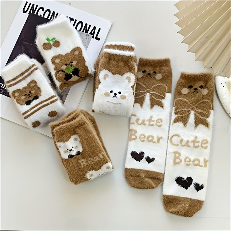 NNETM Women’s Warm Velvet Mid-Calf Socks (10 Pairs)-3