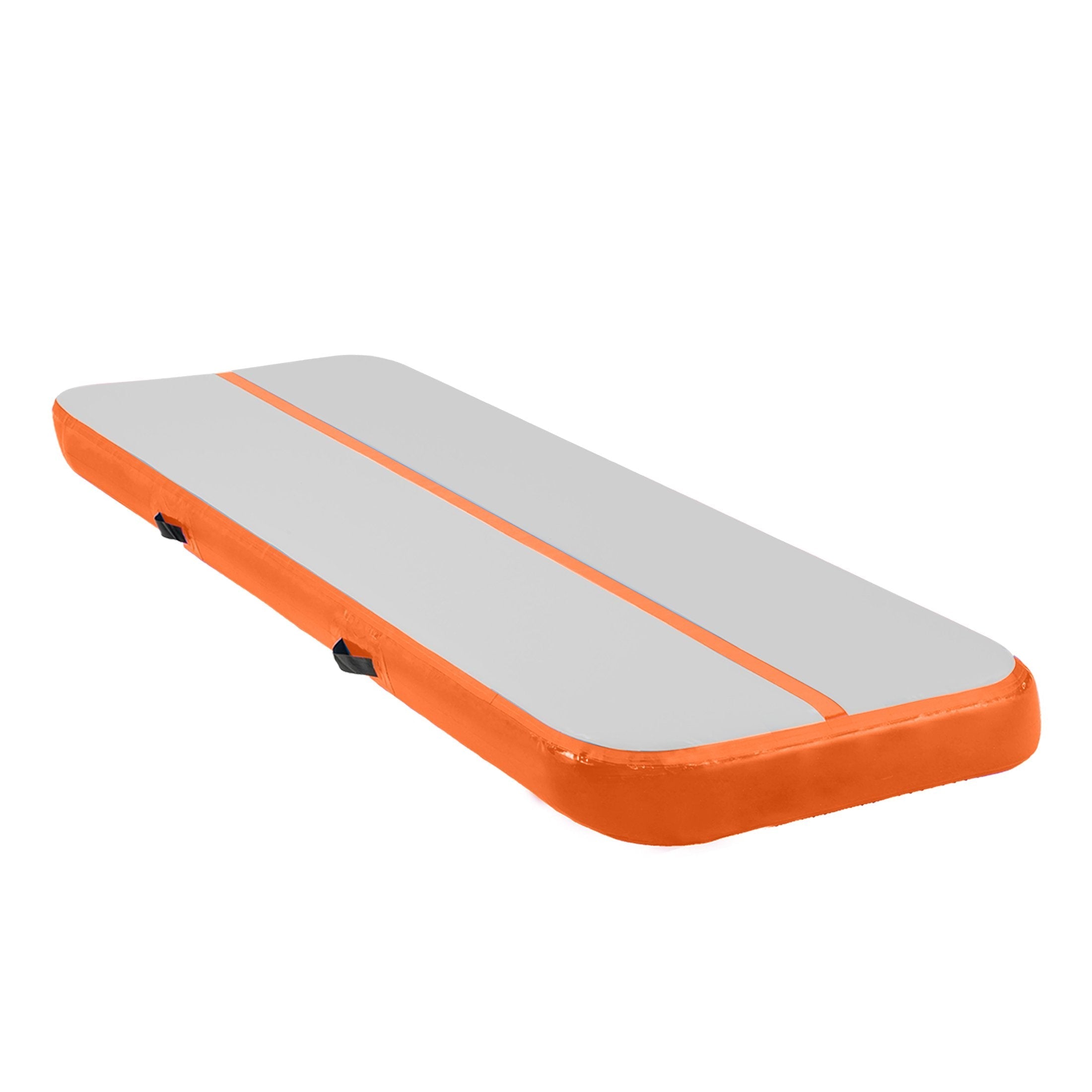 NNEDPE 5m x 1m Air Track Inflatable Gymnastics Mat - Orange Grey-0