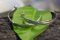 Olive Leaf Hoop Earrings - Handmade Brass with Gold Plating