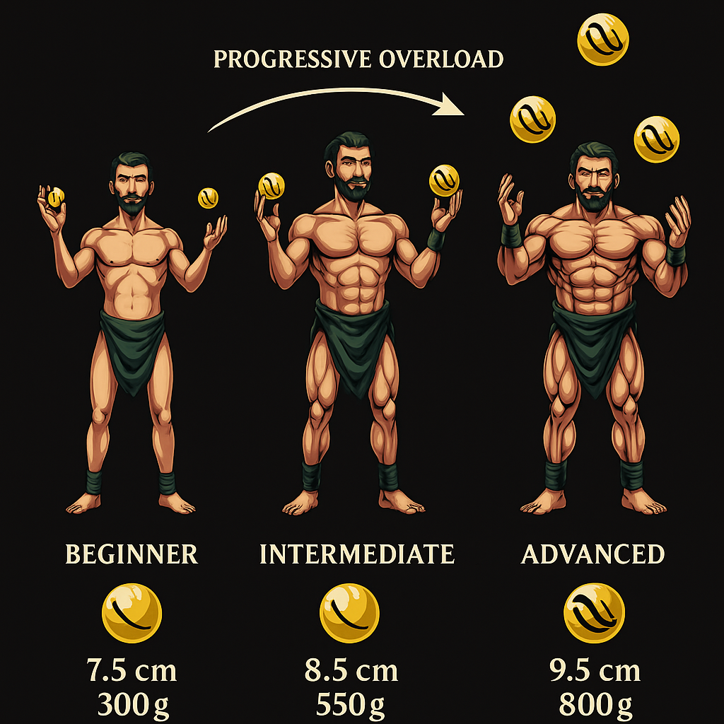 USA - Heavy Juggling Balls Progressive Pack - 3 Weights x 4 Balls - The Juggler's Journey (USA Customers, shipping from USA)