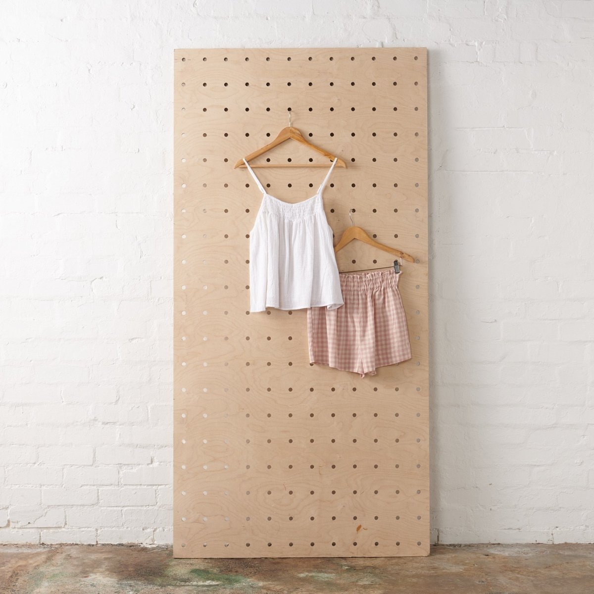 Linen Shorts in Pink & Cream Gingham