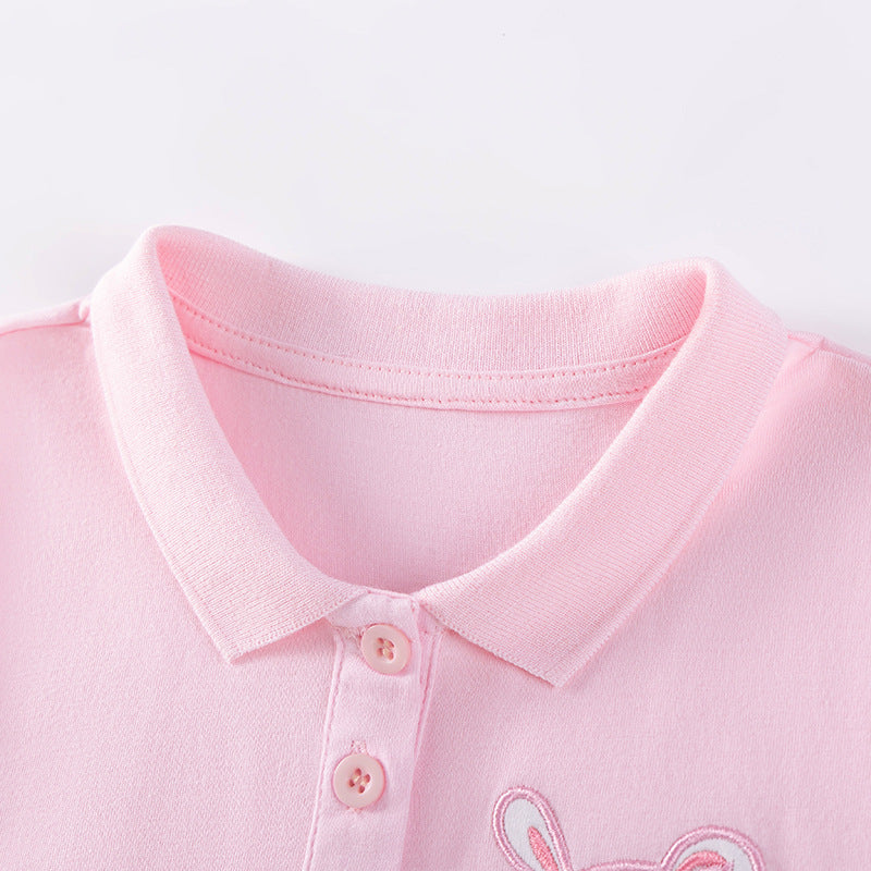 Summer Arrival Teddy Bear Pattern Embroidered Sleeveless Dress for Stylish Girls