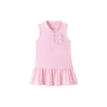 Summer Arrival Teddy Bear Pattern Embroidered Sleeveless Dress for Stylish Girls