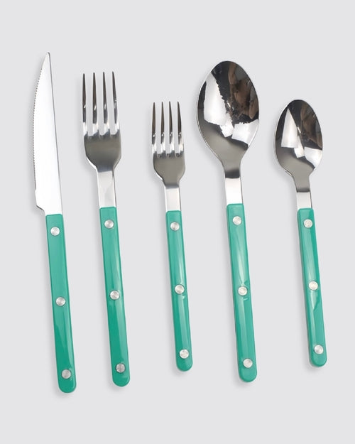 10 Pcs Modern French Rivet Cutlery Set - Bistrot Style Flatware