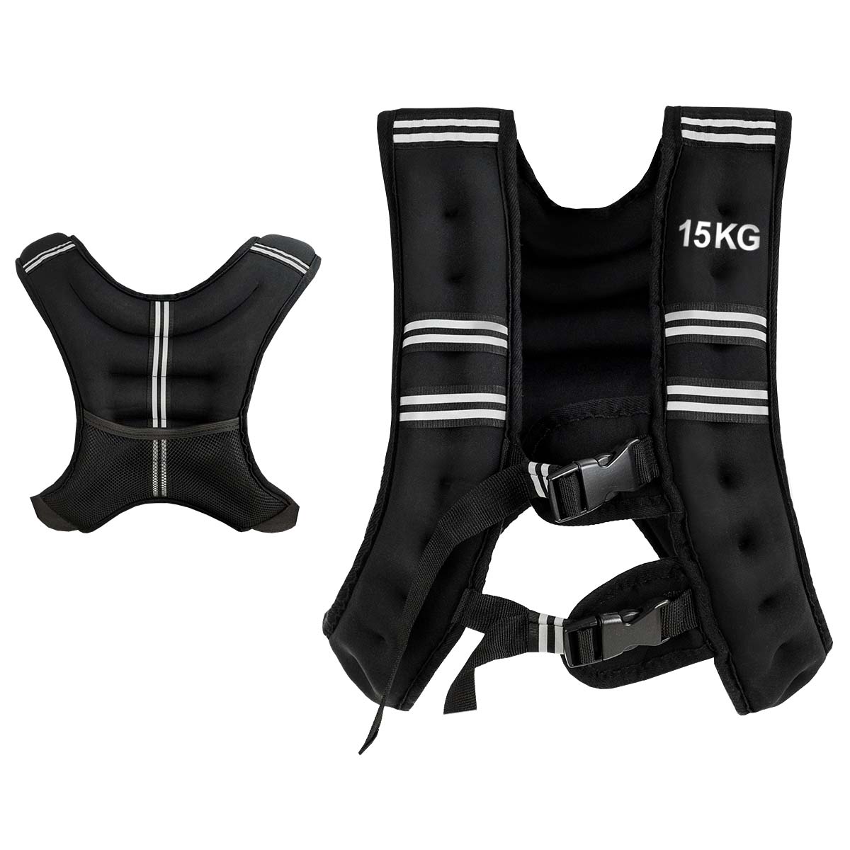 NNECW 15 kg Training Vest with Adjustable Buckles and Net bag for Strengthening Muscles/Running/Walking-1